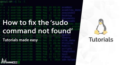 Sudo Command Not Found Linux
