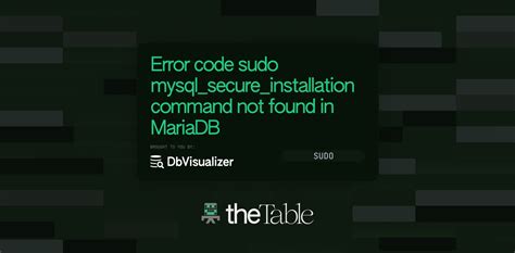Sudo Mysql Command Not Found