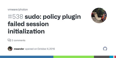 Sudo Policy Plugin Failed    Session