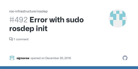 Sudo Rosdep Init Error