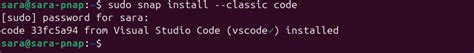 Sudo Snap Install Code