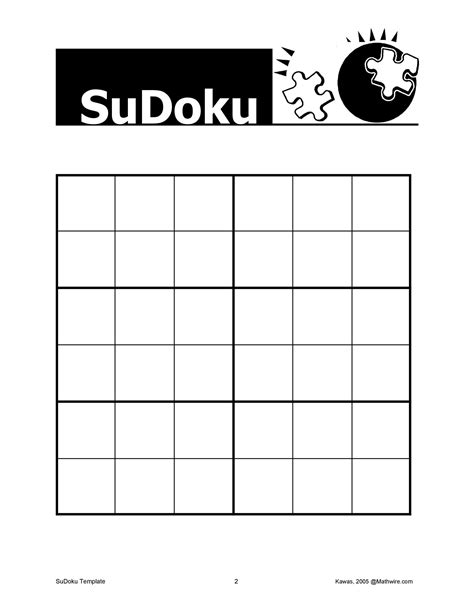 Sudoku Grid Printable Blank