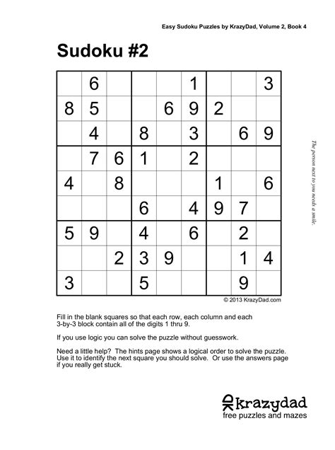 Sudoku Printables By Krazydad