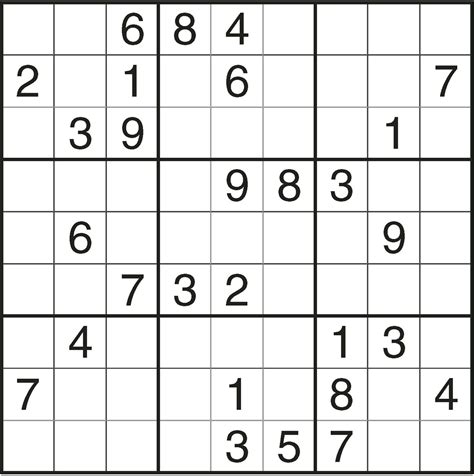 Sudoku Puzzle Free Printable