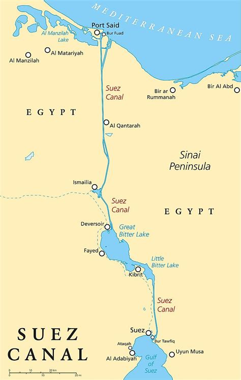 Suez Canal In Map