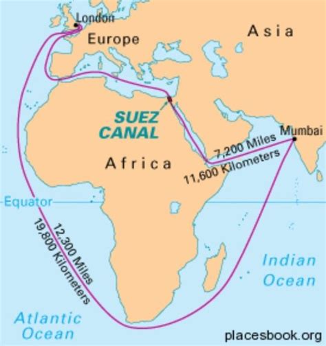 Suez Canal On The World Map CINEMERGENTE