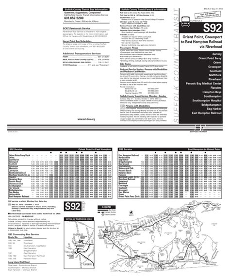 Suffolk County Bus Schedule Large Print