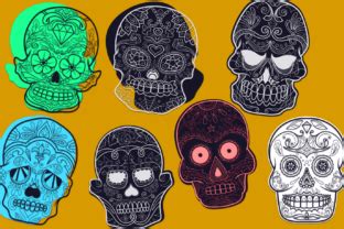 Download Sugar Skull Bundle with 54 Designs Files DXF Files
