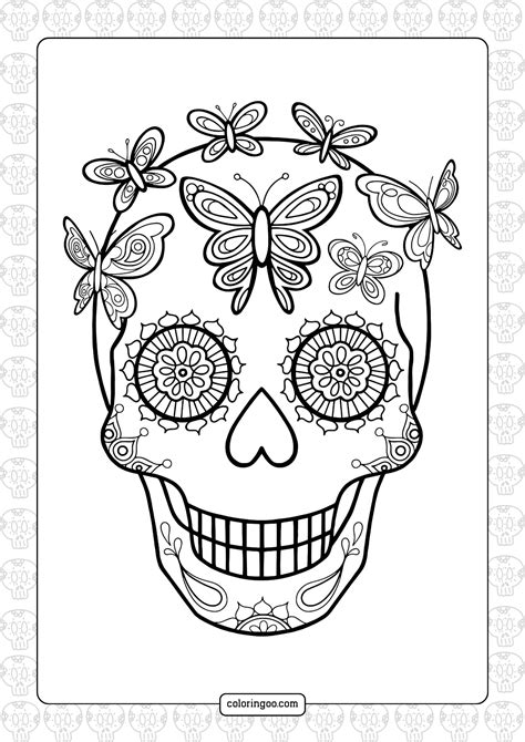 Sugar Skulls Coloring Pages