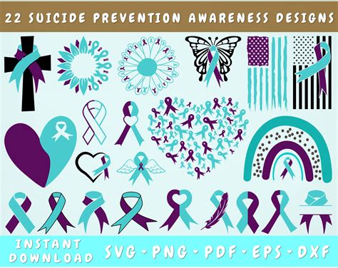 Breaking the Stigma: Empowering Awareness with Suicide Prevention SVG Designs