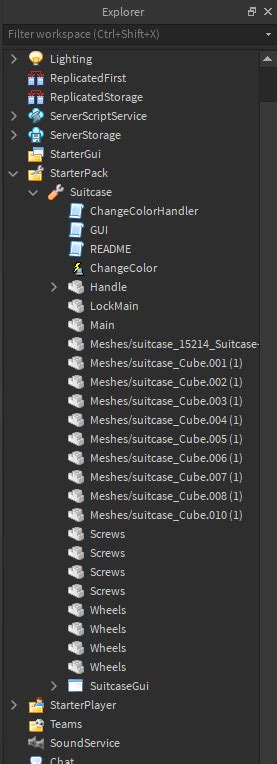Suitcase Changing Color - Scripting Support - Creator Hub - Forums