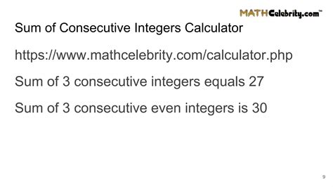 Effortlessly Calculate the Sum of 3 Consecutive Integers with our User-Friendly Calculator