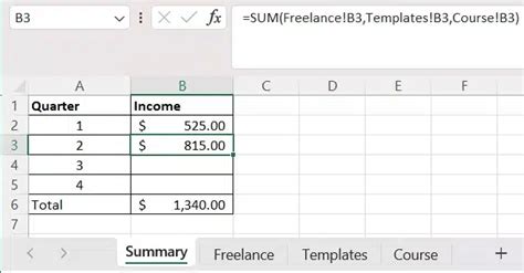 Sum the Same Cell Reference