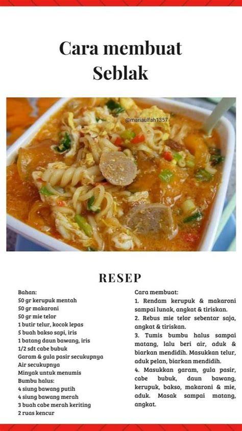 tutorial membuat seblak