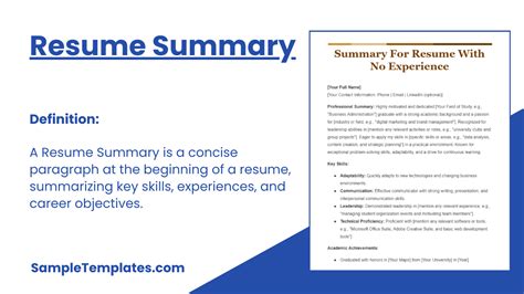Top 10 Impressive Summary Examples for Resumes