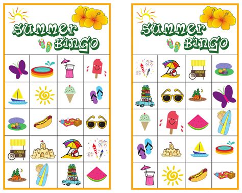 Summer Bingo Free Printable
