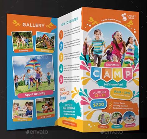Summer Camp Brochure Template Free Download Professional Template