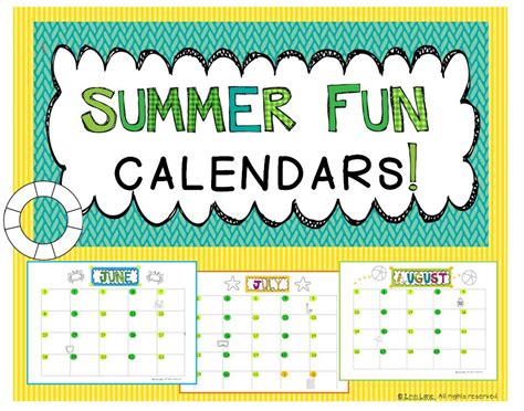 Summer Of Fun Calendar
