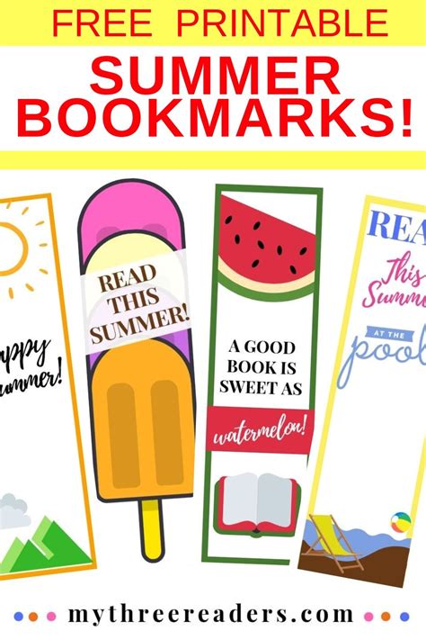 Summer Bookmarks Printables