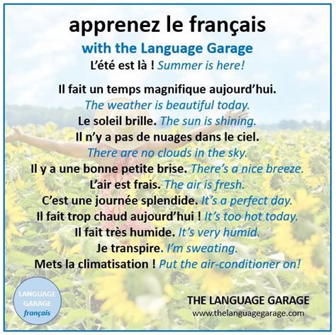 Summer Breeze In French Language