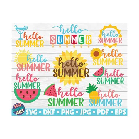 Download Summer Bundle SVG / Cut Files /... Commercial Use DXF Files