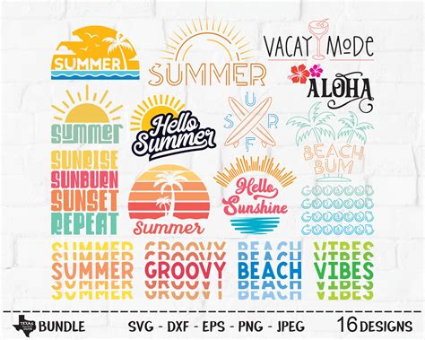Download Summer Bundle SVG / Cut Files /... Creativefabrica DXF Files