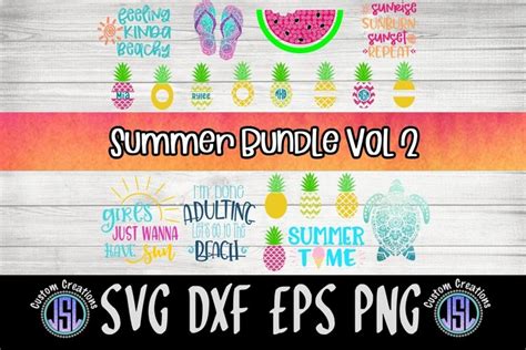 Download Summer Bundle Vol 2 Commercial Use DXF Files