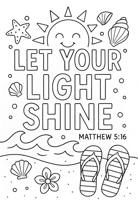 Summer Church Coloring Pages