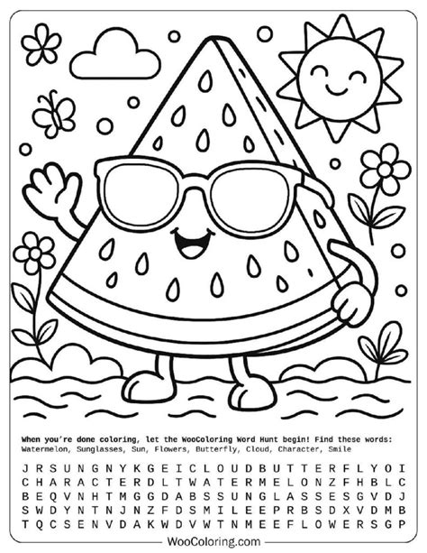 Summer Coloring Page