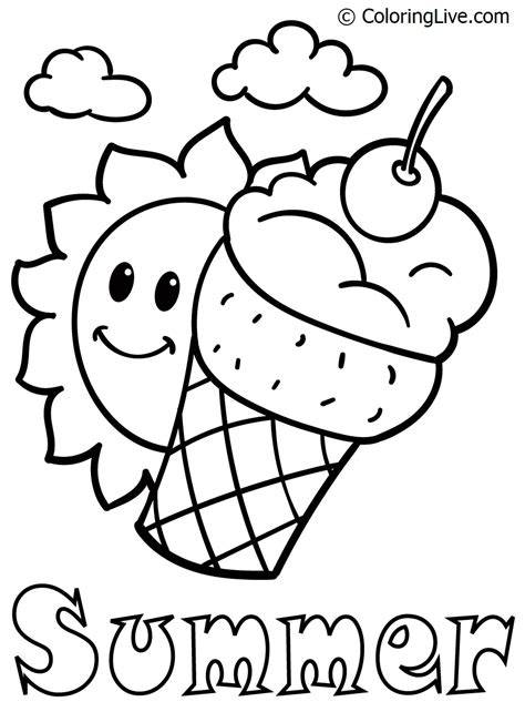 Summer Coloring Pages Easy