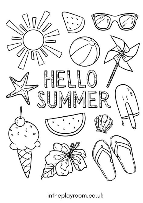 Summer Coloring Pages For Kid