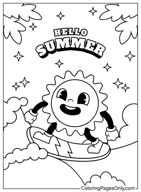 Summer Coloring Pages Sun