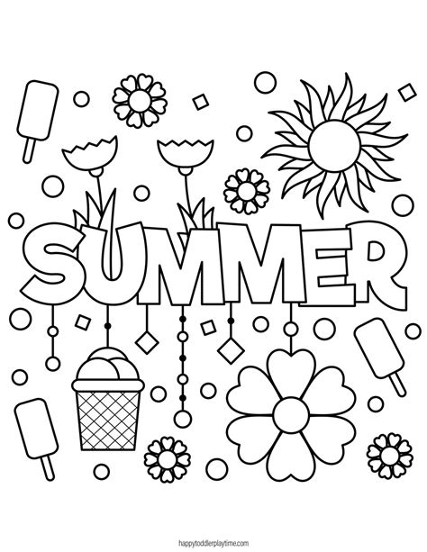 Summer Colouring Pictures Printable