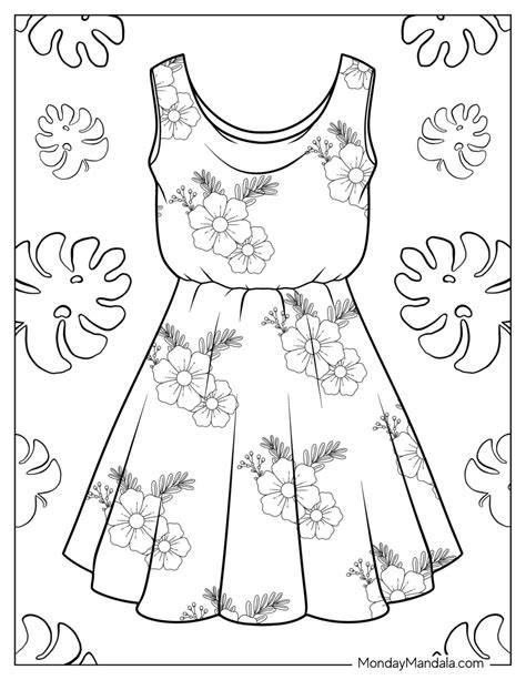 Summer Dress Coloring Pages