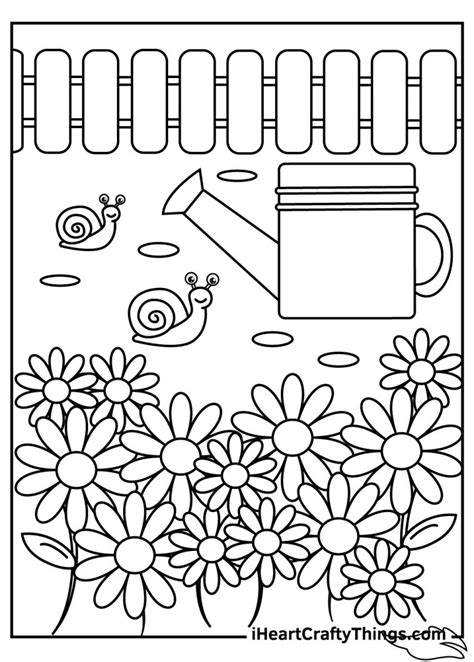 Summer Garden Coloring Picture