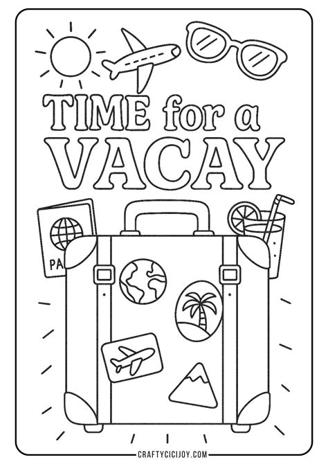 Summer Holidays Coloring Pages