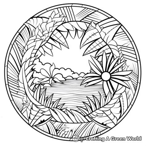 Summer Mandala Coloring Page