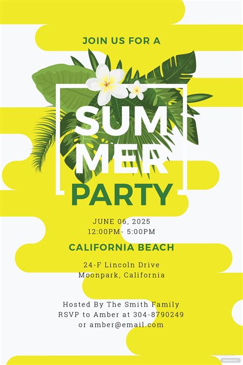 Summer Party Invitation Templates Free