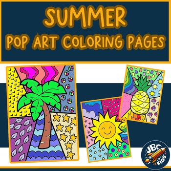 Summer Pop Art Coloring Pages