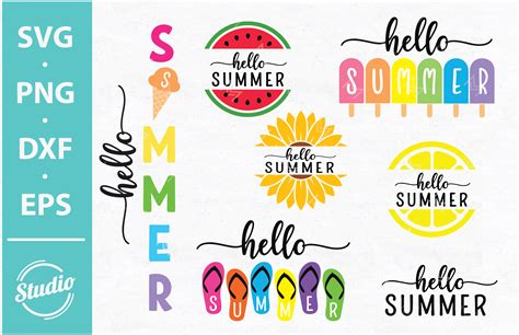 Download Summer SVG Bundle, Hello Summer Svg Files DXF Files