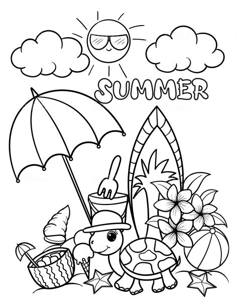 Summer Season Coloring Pages