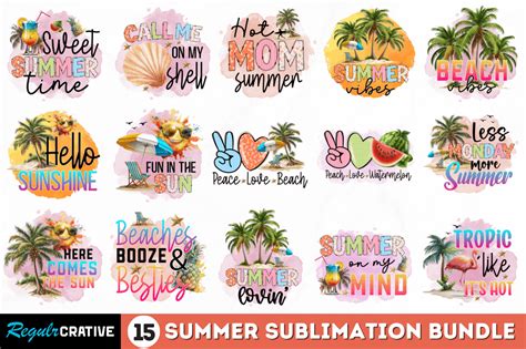 Download Summer Sublimation Bundle, Sublimation Cut Images