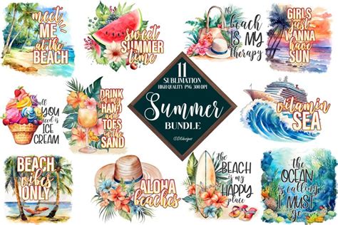 Download Summer Sublimation Bundle, Sublimation Easy Edite