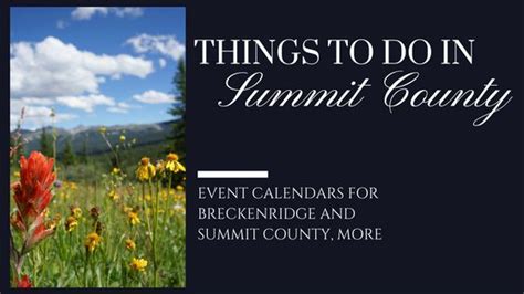 Summit County Colorado Calendar Of Events
