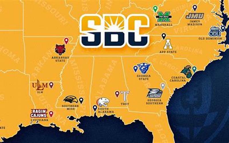 Sun Belt Conference Map: Know Your Way Around the Conference
