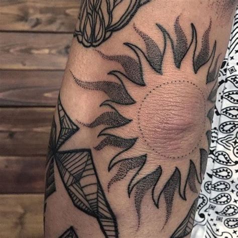 Sun Tattoo Elbow