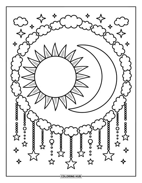 Sun And Moon Coloring