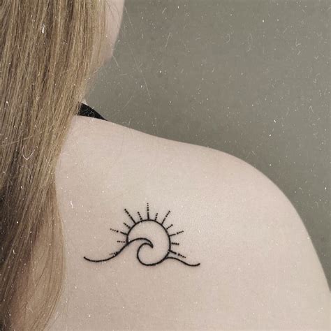 Sun And Wave Tattoo