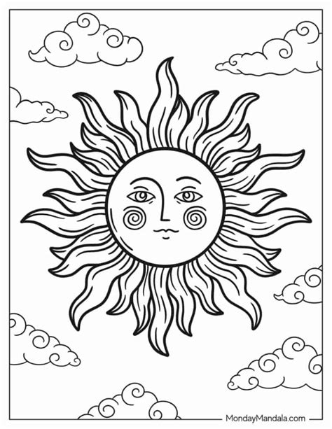 Sun Coloring Pages