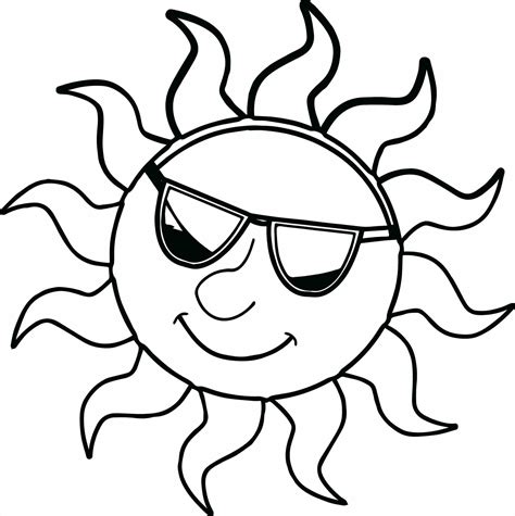Sun Printable Coloring Pages